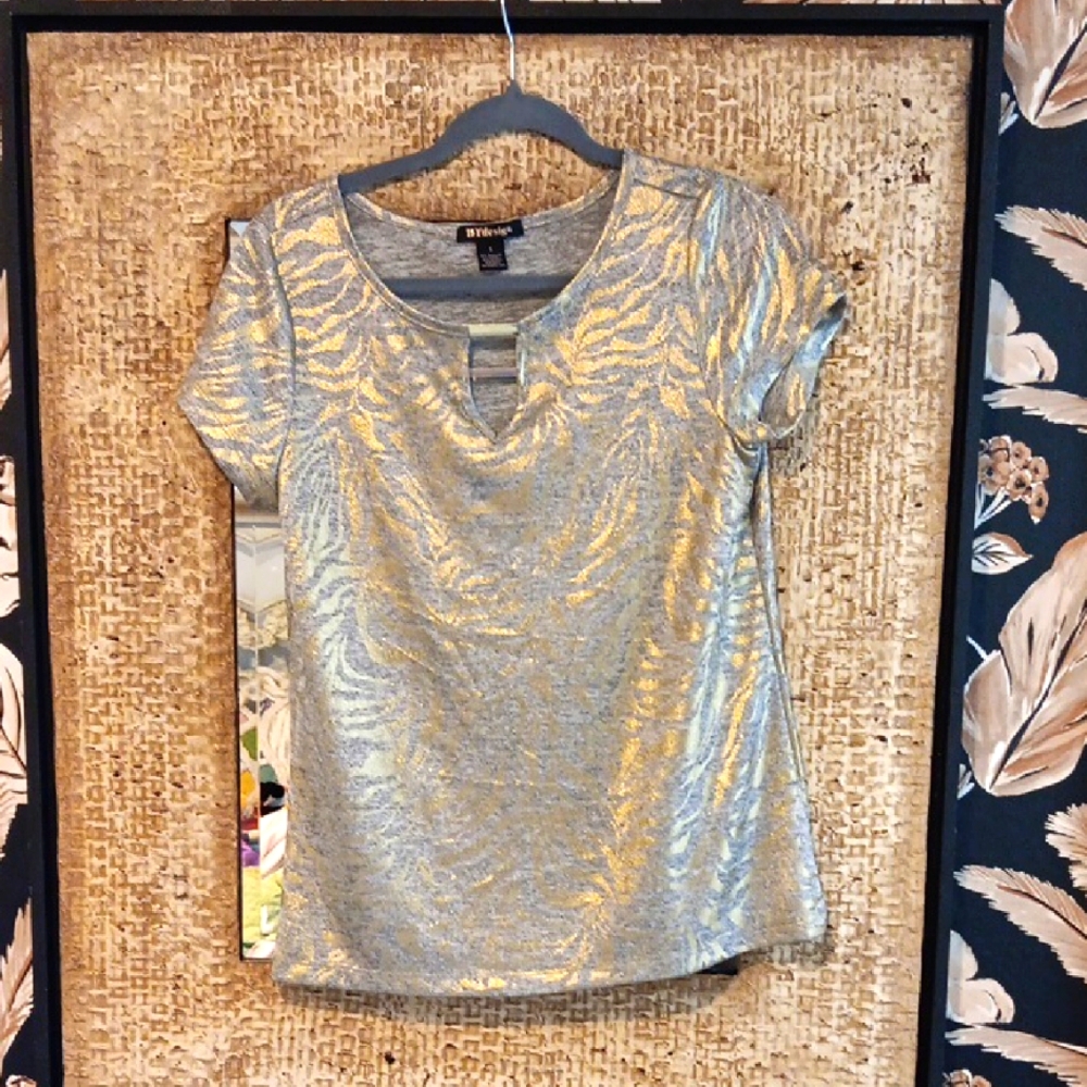 Stylish Silver and Gold Top By design